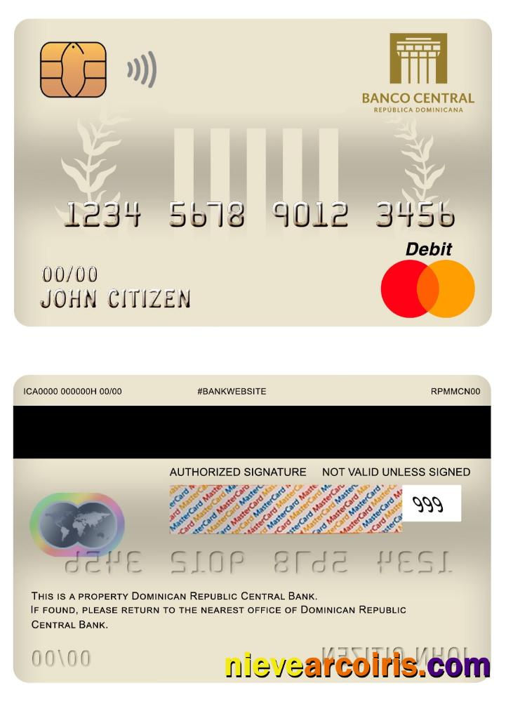 Dominican Republic Central Bank master debit card